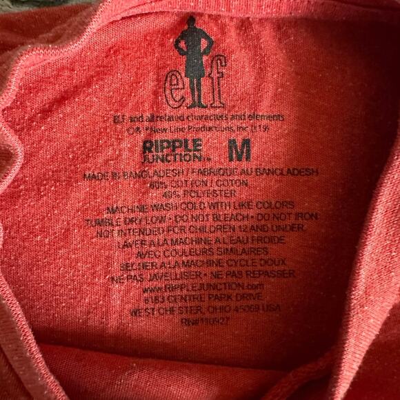 Elf “OMG Santa, I Know Him!” Red t-shirt size Medium, Christmas festive holiday - Picture 2 of 7